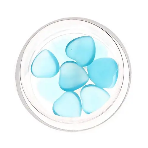 Kamínky na zdobení nehtů - srdíčka, světle modrá