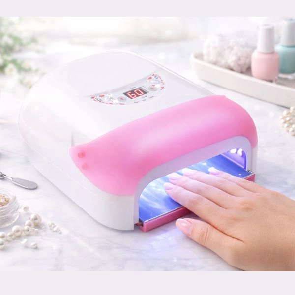 4.z. růžová digitální UV lampa na nehty s časovačem a sušičkou - 36W