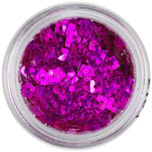 Růžovofialový čtvereček s dírkou