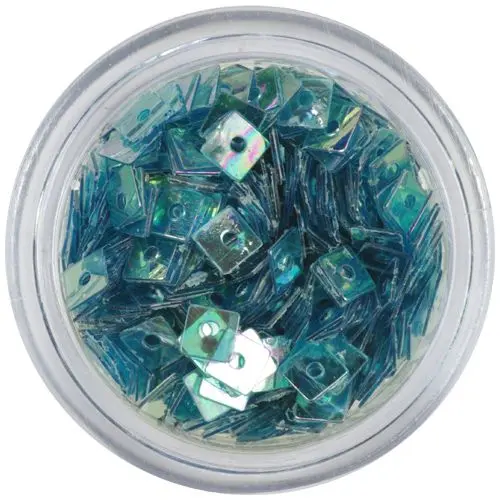 Tyrkysový čtvereček s dírkou - průhledný