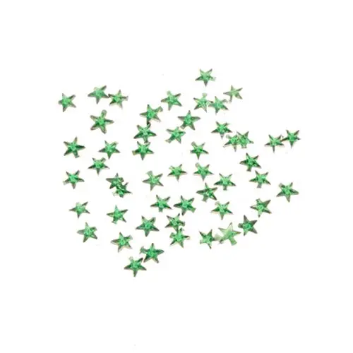 Ozdoby na nehty - světle zelené kamínky, hvězdičky