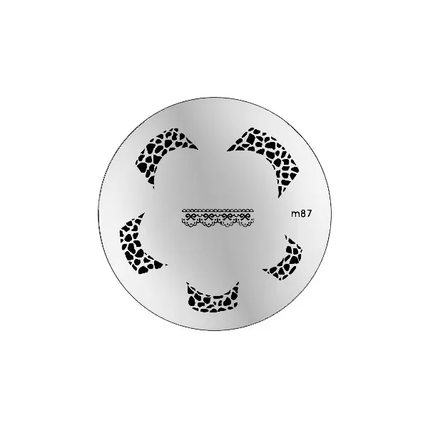 Šablona na razítkování M87 - francouzská manikúra, zvířecí vzor