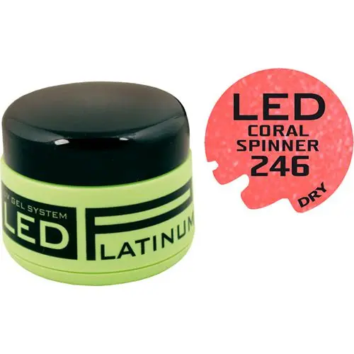 LED UV barevný gel - 246 Coral Spinner, 9g 