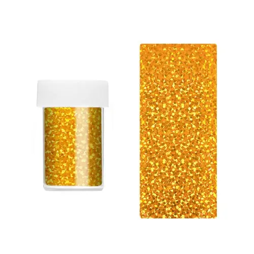 Ozdobná fólie na nehty - zlatá s holografickými odlesky v kroužcích