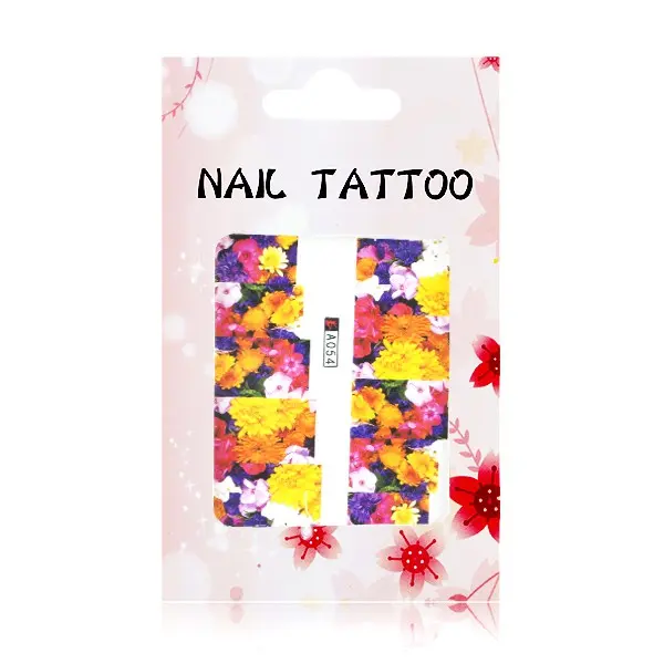 Luxusní vodolepky na nehty – Květy – A054 