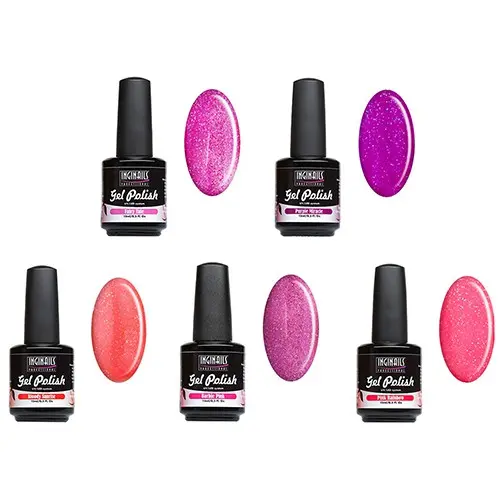 UV gel lak - sada malá 5ks - glitrová
