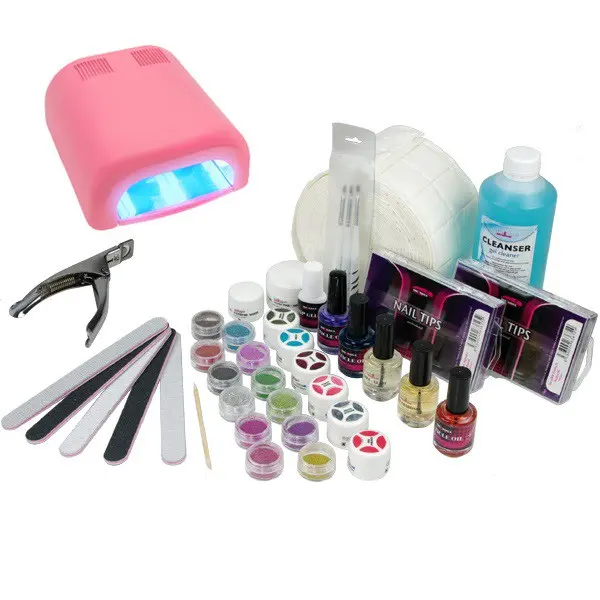 Gelová sada - 1fázový systém, 36W růžová UV lampa