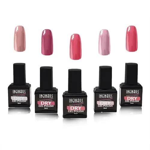 Inginails Professional - Dry gel lak sada, 5 ks