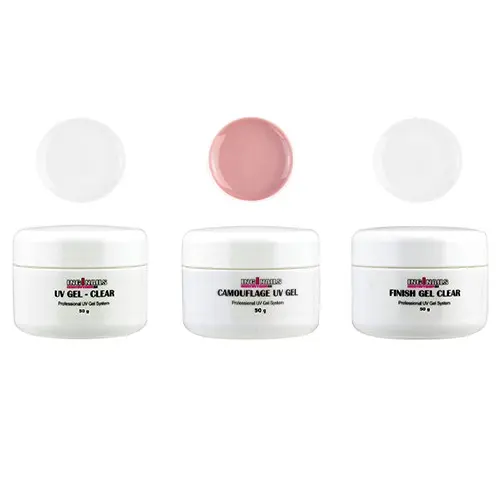 SADA 3ks modelovacích UV gelů Inginails 50g