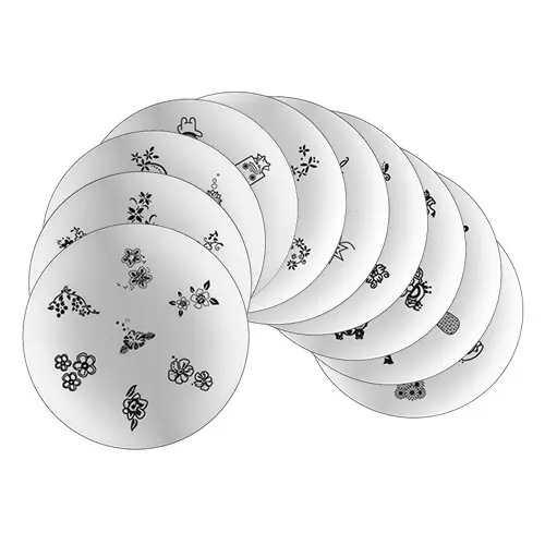 SADA č.13: 10ks Destičky na zdobení nehtů 