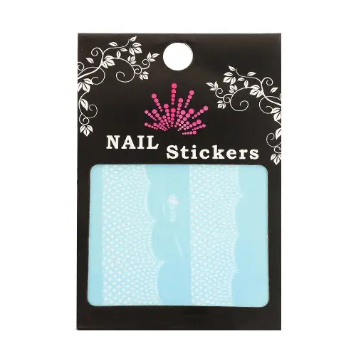 Nálepka na nehty s bílým vzorem
