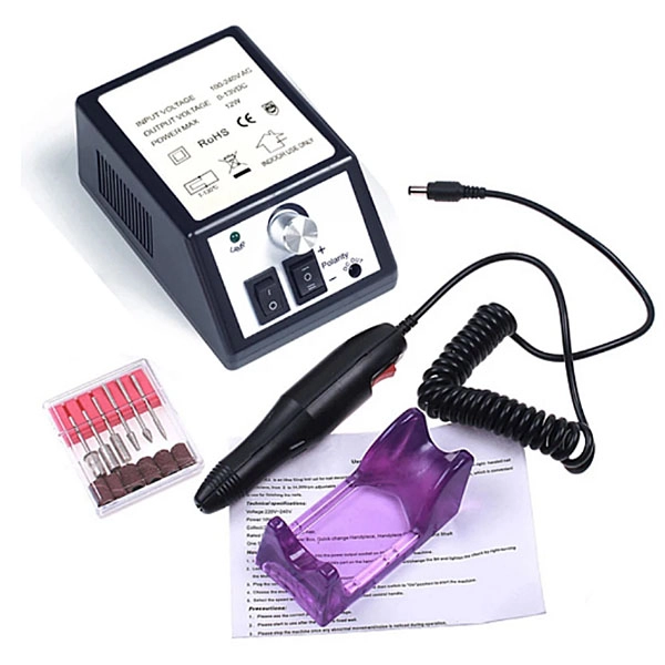 Elektrická bruska na nehty s regulací otáček - černá