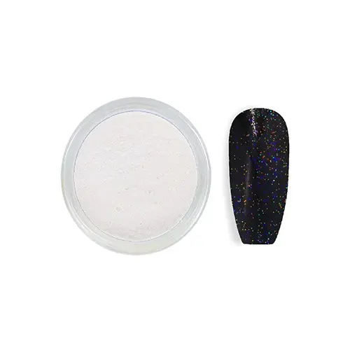 Glitrový ozdobný prášek - bílý č.1, 3g