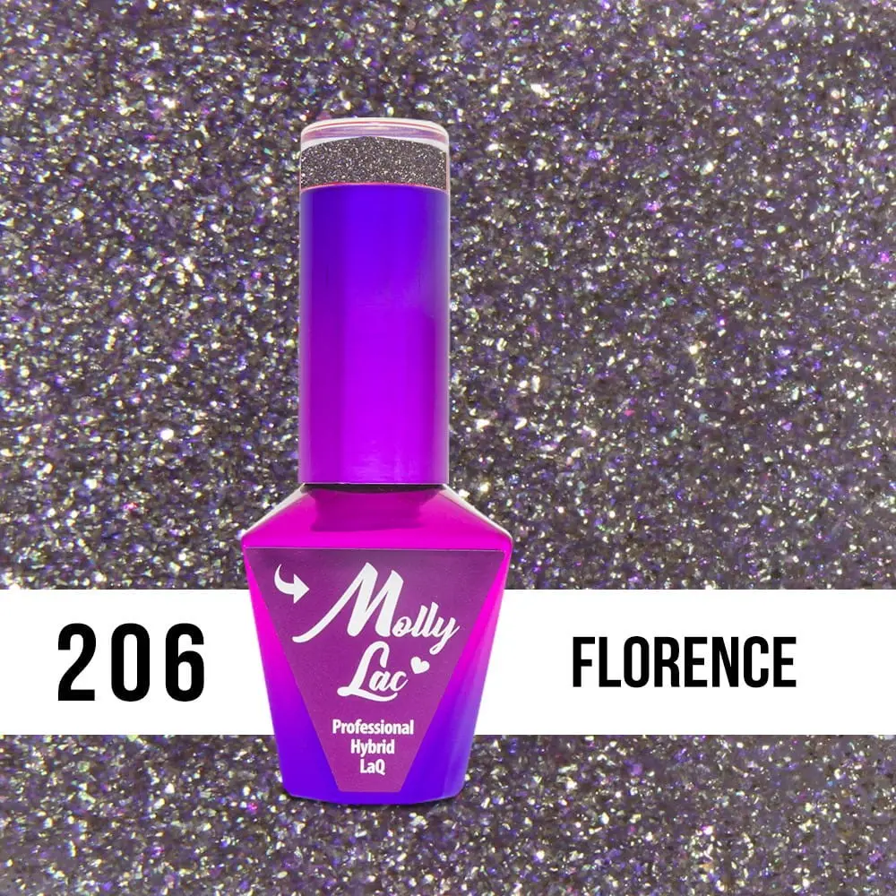 MOLLY LAC UV/LED gel lak Sensual - Florence 206, 10 ml