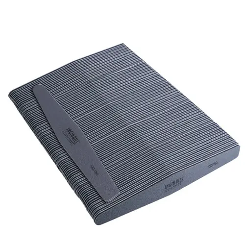 50ks-Inginails Professional Pilník na nehty, šedý diamant s černým středem, omyvatelný a dezinfikovatelný 100/180