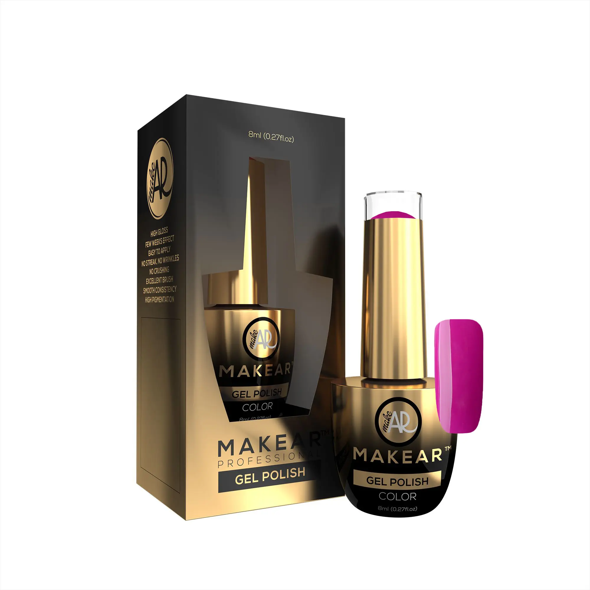 Makear Barevný gel lak - Neon purple - N05, 8ml