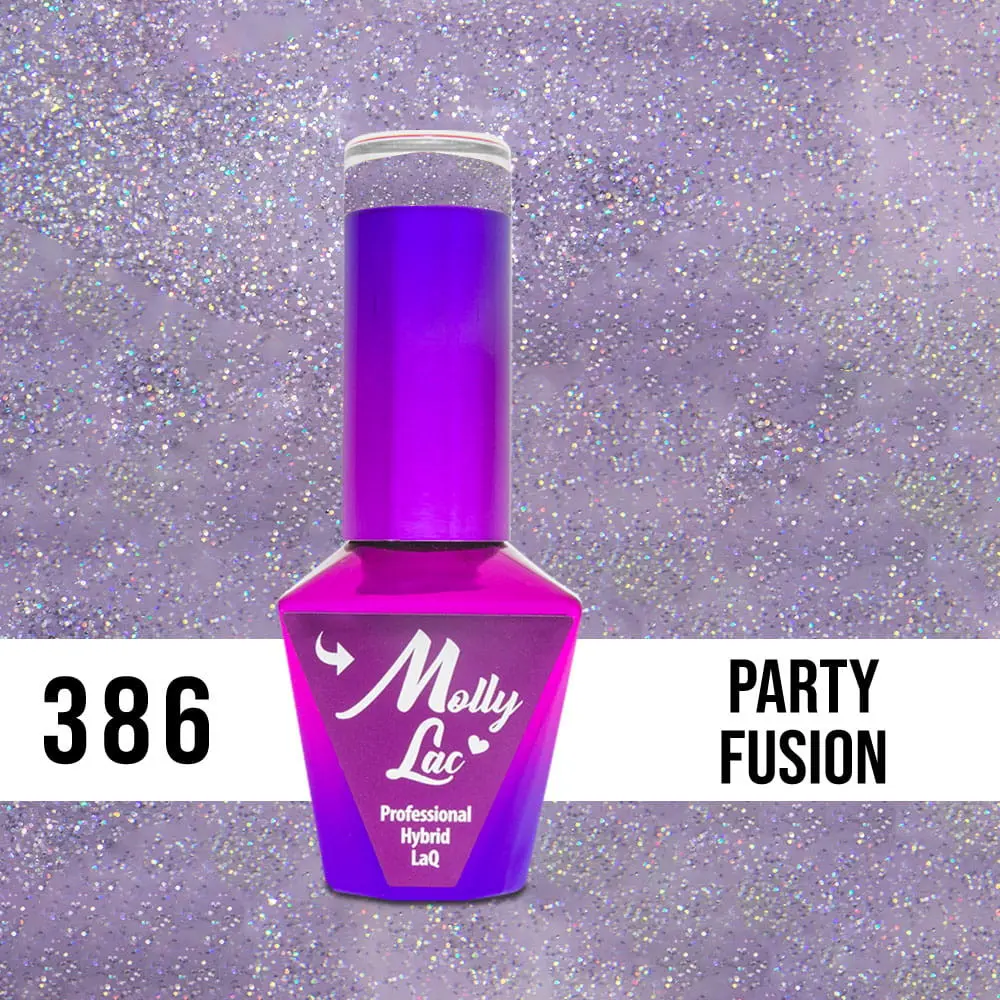 MOLLY LAC UV/LED gel lak Wedding Dream and Champagne  - Party Fusion 386, 10 ml