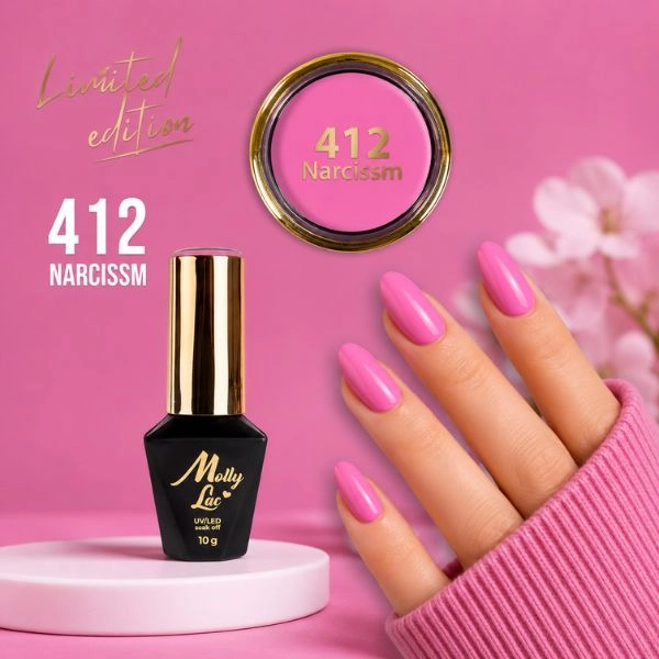 Gel lak, UV/LED Molly Lac - Narcism 412, 10ml