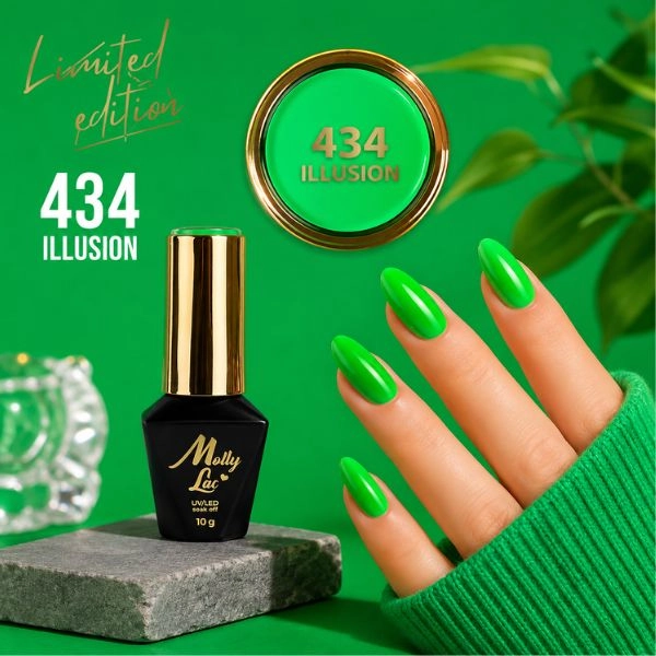 Gel lak, UV/LED Molly Lac - Illusion 434, 10ml
