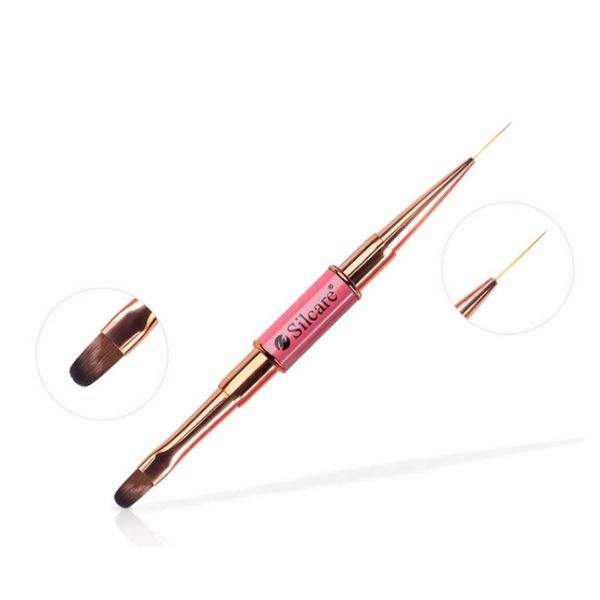 Růžový štětec na gel 8 půlkruh/zdobící 11mm - rose tube
