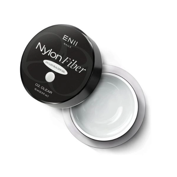 Stavební UV/LED gel ENII Nylon Fiber Gel 02 Clear, 15ml