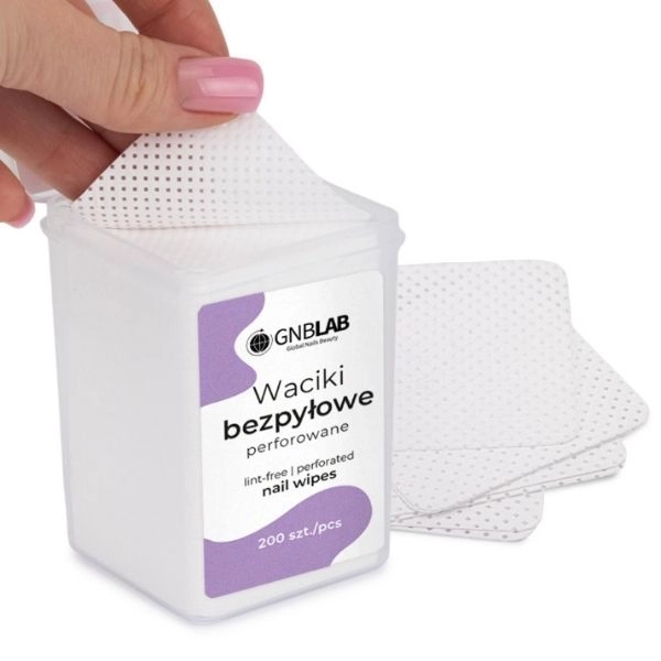 Perforované tampony na nehty - bílé, 200 ks