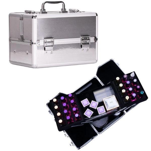 Kosmetický kufřík M, stříbrný