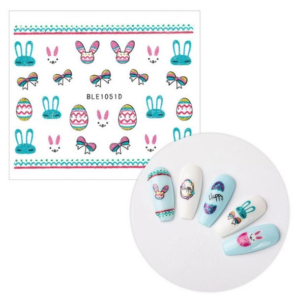 3D nálepky na nehty - Velikonoce BLE 1051D