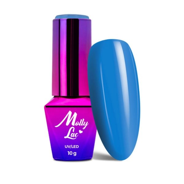 UV/LED Hybridní gel lak MollyLac Cocktails & Drinks - Blue Lagoon č. 13, 10g