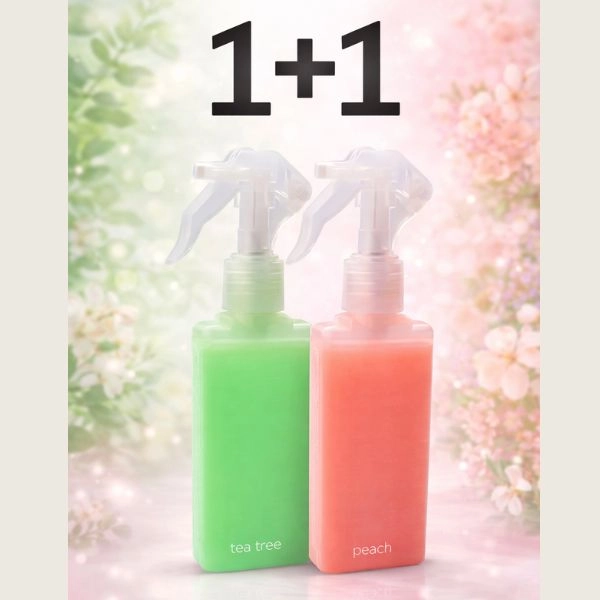 Parafín ve spreji - Peach + Tea Tree, Pepermint and Patchouli - AKCE 1+1 ZDARMA