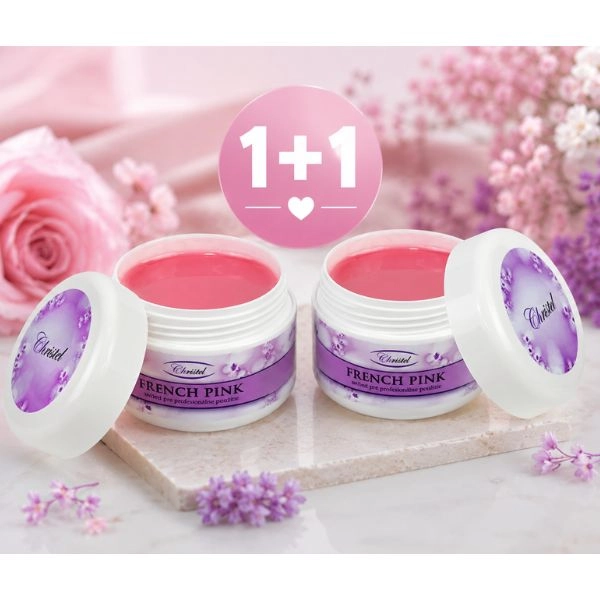 UV gel - French Pink gel, Camouflage 25g - AKCE 1+1 ZDARMA