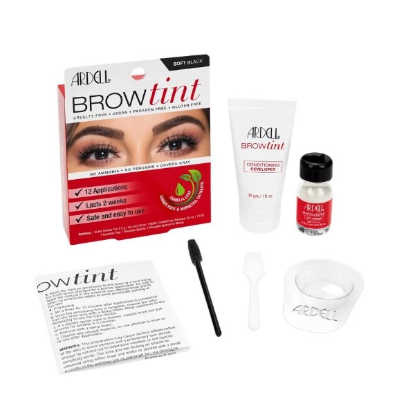 Ardell Brow Tint Soft Black – sada na obočí