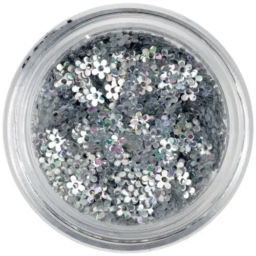 Nail art kvítky s dírkou- hologram