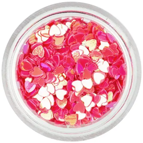 Nehtové ozdoby - korálová srdíčka