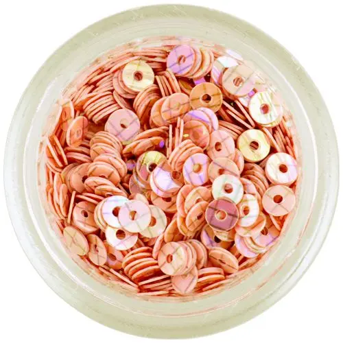 Světle růžové nail art flitry CD s černými pásky