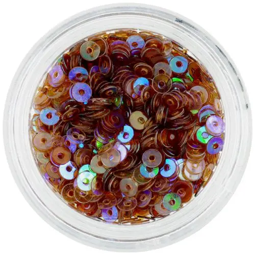 Světle hnědé nail art CD flitry