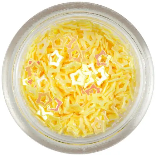 Žluté nail art hvězdičky