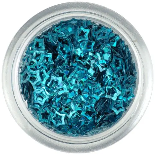 Flitry - hvězdičky, tyrkysově modré