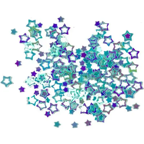 Ozdobné konfety - světle modré hvězdy