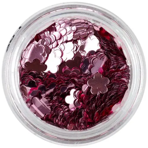 Starorůžové nail art květinky