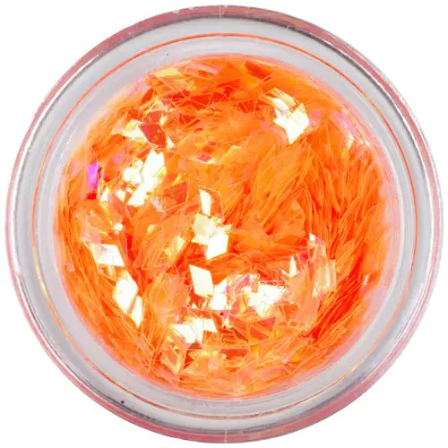 Sytě oranžové glitry do aqua tipů – diamanty