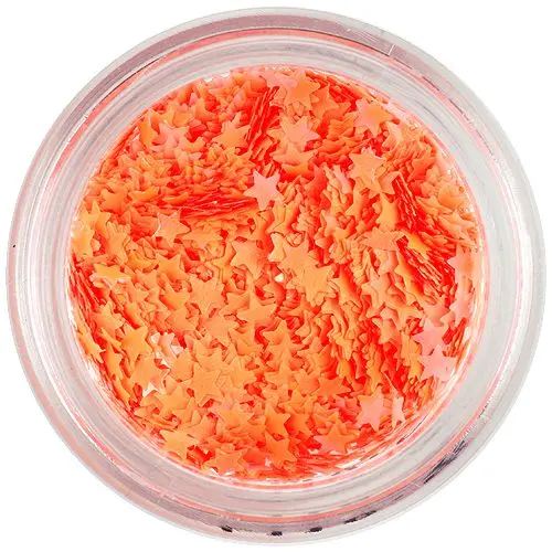 Neonově oranžové hvězdičky