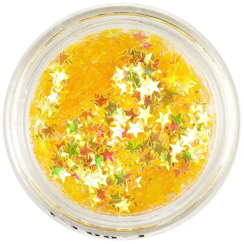 Žluté hvězdičky s odleskem