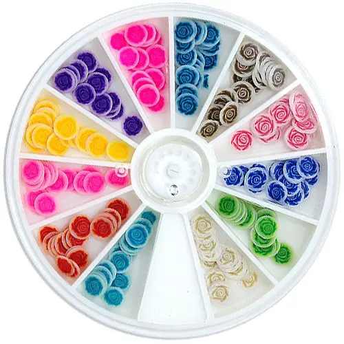 Ozdoby na nehty v boxu - růžičky