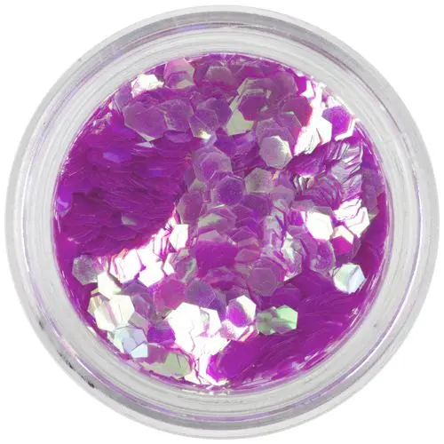 Růžovofialové konfety - šestihrany aquaelements