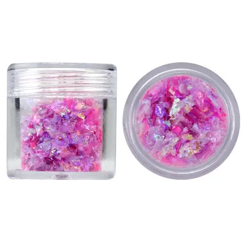 Ozdoby na nehty - fialovorůžové šupinky 10g