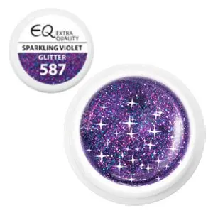 Barevný UV gel na nehty – 587 Glitter - Sparkling Violet 5g