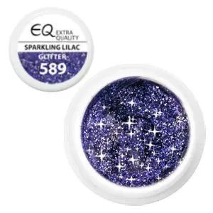 589 Glitter – Sparkling Lilac, barevný UV gel 5g