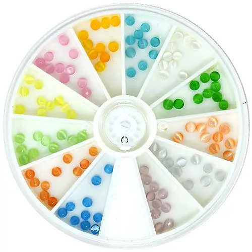 Sada ozdobných kamínků - kulaté, 3mm