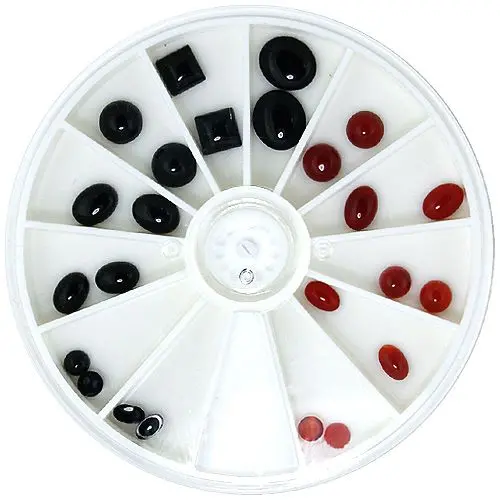 Ozdoby na nehty v boxu - kamínky mix, 24ks